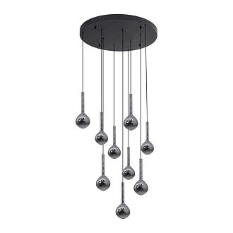 Каскадная люстра 60 см, 36W, 3000K, Aployt Wisia APL.058.13.36, черный-дымчатый