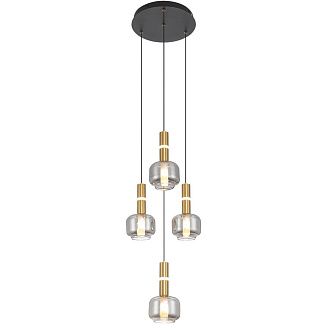 Подвесной светильник *30*30-160 см, 4*G9*15W, Citilux Lass CL249021, Золото\Черный