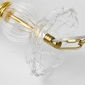 Подвесной светильник Lussole LSP-8836, 26*60 см, блестящее золото