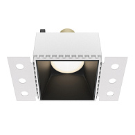 Светильник 13 см, Maytoni Downlight Share DL051-01-GU10-SQ-WB, черный, вр 8 см
