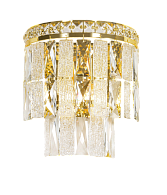 Бра L150 x W250 x H230, мм, 2*40W (80W), GOLD+CLEAR (Золото + Прозрачный Хрусталь) NewRgy W2893E/2 GOLD+CLEAR