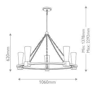 Люстра Elstead Lighting, Арт. KRISTY5-DG-OPAL