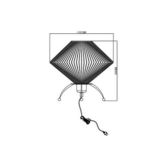 Настольная лампа  31*28 см, 1*E27 черный Vele Luce Gorgon VL5382N01