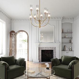 Светильник 73 см, Maytoni Arco MOD223PL-08BS, латунь