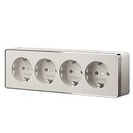 W5072204 Розетка четверная с заземлением и шторками Gallant, слоновая кость Werkel, 4690389217999