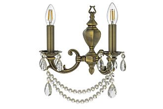 Бра *18*33 см, 2*E14*40W, Dio D`arte Lodi Antique Lodi E 2.1.2.600 A, Бронза