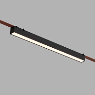 Трековый однофазный светильник 64 см, 24W, 3000K, Denkirs Belty Linear DK5577-BK, черный