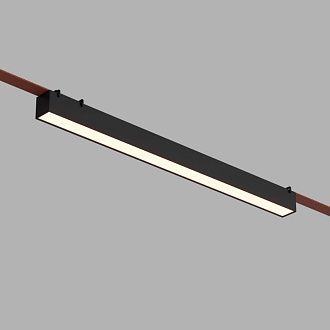 Трековый однофазный светильник 64 см, 24W, 3000K, Denkirs Belty Linear DK5577-BK, черный