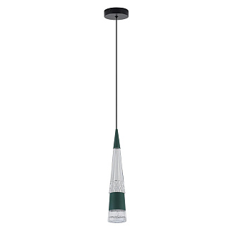 Подвесной светильник 8*8*140 см, LED 9W, 4000K, Зелёный LED4U L7122-1 GN
