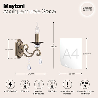 Бра Maytoni RC247-WL-01-R Бронза