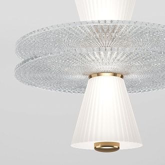 Подвесной светильник 30*30*33-133 см, LED*7W, 4000K, Eurosvet Titania 40028/1 LED, черный, a069190