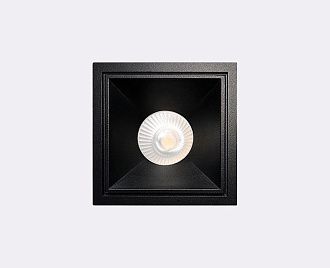 Встраиваемый светильник 9 см, 12W, 3000K, Italline IT06-6020 black 3000K, черный, вр 7*7 см