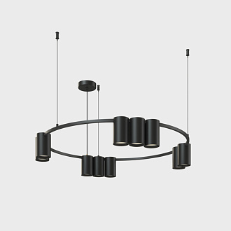 Подвесной светильник 60*208,9 см, 10*GU10, 150W Denkirs Orbit DK4065-BK черный