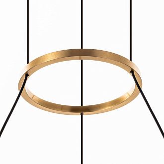 Подвесная люстра 40 см, 28W, 3000K, Citilux Helly CL211042, черный-бронза