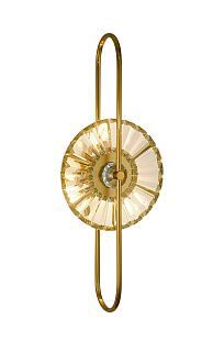 Бра W250 x L140 x H640, мм, 3*40W (120W), PLATING BRASS+CLEAR (Латунь + Прозрачный Хрусталь) NewRgy W2789P/3A PLATING BRASS+CLEAR
