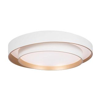 Светильник *40*-10 см, *LED*63W, 3000-7000K, Freya Слой/Layer FR6085CL-L72WG, Белый с Золотом