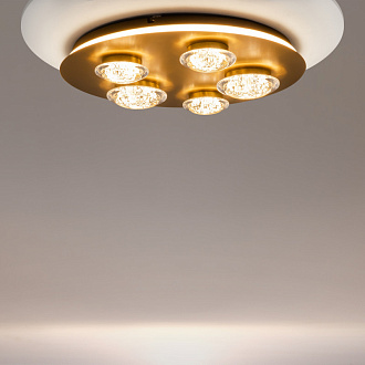 Накладная люстра 60*60*10,2 см, LED, 3000К, Maytoni Pharao MOD361CL-L58BS3K латунный