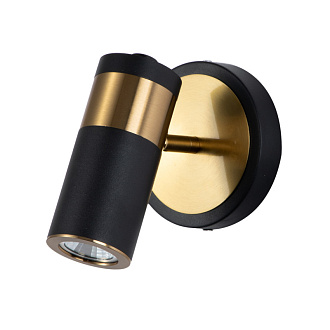 Бра Favourite Light point 2997-1W, D150*W100*H165, каркас светильника сочетает два цвета - золотая гальваника и черный, поворотный плафон, лампу GU10 можно менять