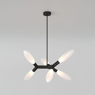 Светильник 80*80*32-52 см, 6*G9*20W, Eurosvet Covalent 30180/6, черный, a069153