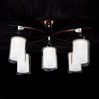 Люстра потолочная Citilux Фортуна CL156152 Венге\Хром 47*36*35