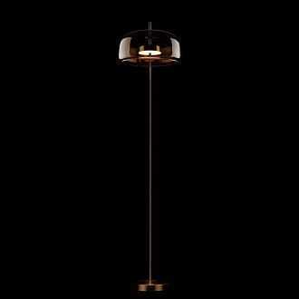 Торшер 152 см, 12W, 3000K, LOFT IT Dauphin 10040F/B, золото-янтарный