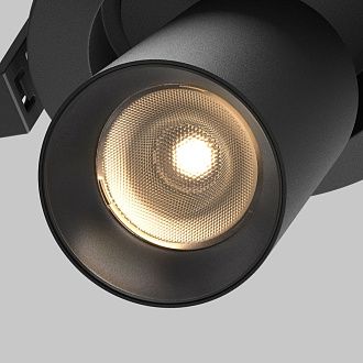 Встраиваемый светильник 12 8 см, LED*7W, 3000K, Maytoni FOCUS LED 50° C071CL-7W3K-B, Черный, вр 8,5 см
