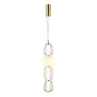 Подвесной светильник 17*100-190 см, 1*LED, 29W, 3000K, Aployt Simonet APL.318.16.29, латунный