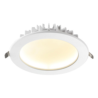 Светильник LED 18 см, 20W, 3000K, NovoTech SPOT GESSO 358807, белый, вр 16 см