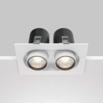 Встраиваемый светильник 15,9*9,5*9,8 см, LED*20W, 4000 К, Hidden DL045-02-10W4K-W Maytoni Downlight, Белый, вр 7,5*14,5 см
