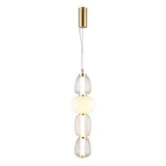 Подвесной светильник 17*100-190 см, 1*LED, 29W, 3000K, Aployt Simonet APL.318.16.29, латунный