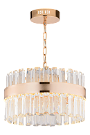 Люстра Ø400 x H230(550), мм, 48W, FGD (ЗОЛОТО) Rilon 2290/48W FGD
