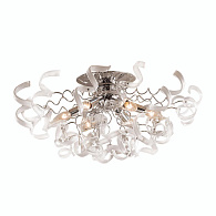 Потолочная люстра Citilux Рандом CL222161, диаметр 70 см, стекло белое/прозрачное