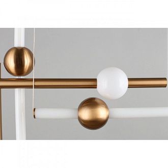 Подвесной светильник 85*15*90-250 см 50W, 3000K, Aployt Zhozefin APL.038.06.50, бронзовый