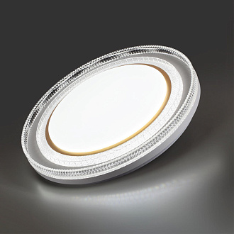 Cветильник 49*7,5 см, LED 70W, 3000-6000 К, IP43, белый/золотистый, пластик Sonex Suzy Gold, 7641/EL