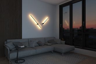 Бра 60 см Denkirs DK5010-BK черный