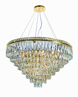Люстра Ø800 x H500 (800), мм, 18*40W (720W), GOLD+CLEAR (Золото + Прозрачный Хрусталь) NewRgy 2785E/18A GOLD+CLEAR
