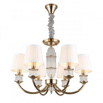 Подвесная люстра 70*45-143,5 см, 6*E14, 40W, Aployt Zhaklin APL.744.03.06, золотой