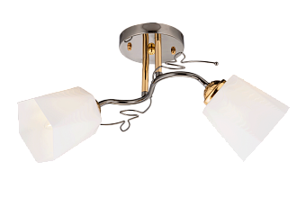 Люстра L490 x W300 x H230, мм, 2*40W (80W), PEARL BLACK+GOLD(ЖЕМЧУЖНО-ЧЕРНЫЙ+ЗОЛОТО) Rilon 06531/2 PEARL BLACK+GOLD