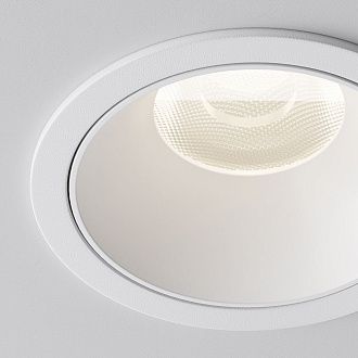 Встраиваемый светильник 6,3 см, LED*15W, 4000K, Maytoni Alfa LED 60° DL043-01-15W4K-RD-W-1, Белый, вр 7,5 см