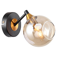Бра настенное 12*21*15 см, 1*E14*6W 4100K Lussole Ouachita GRLSP-8276 черный/бронзовый