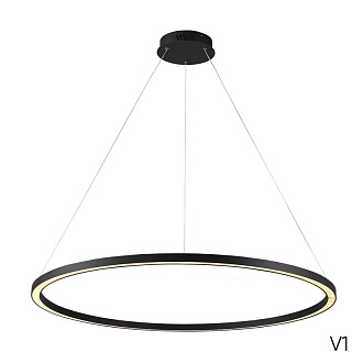 Светильник 100 см, 88W, 3000-6300K, Lux FORTUNA SP88W LED D1000 BLACK, черный