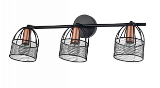 Спот 20*50*18 см, 3*E14 черный, медь Vele Luce Modello VL6452W03