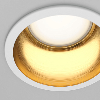 Встраиваемый светильник Maytoni Reif DL049-01WG, белый-золото