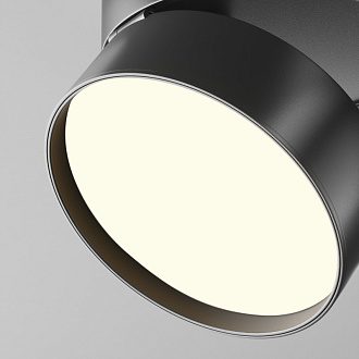 Накладной светильник 12*12*8,2 см, LED, 18W, 3000К, Maytoni Technical ONDA C024CL-18W3K-B-1 черный