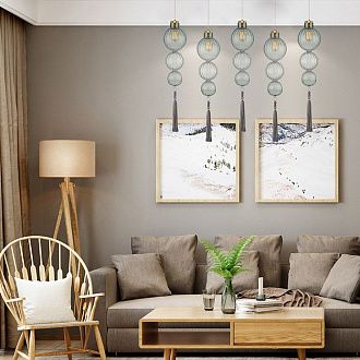 Подвесной светильник Heathfield Lighting - Medina Pendant Brown 17*17*80 см, 1*E27*60W, ImperiumLoft 40.2682-0, Золотистый