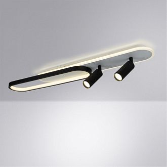 Бра 80 см, 32W, 4000K, Arte Lamp LUCAS A2600PL-32BK, черный-белый