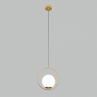 Подвесной светильник с плафоном 25 см Eurosvet Ringo 50089/1 золото