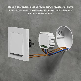 Wi-Fi реле Denkirs RL1001-SM белый