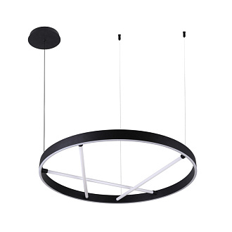Люстра 80*7 см, 1 LED*45W, 4000 К, Arte Lamp Ricco A1874SP-45BK, Черный