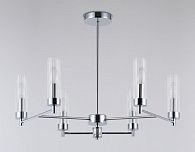 Люстра со стеклянными плафонами на штанге **52- см, 6*E14*40W, K, Ambrella Light High Light LH55151, хром